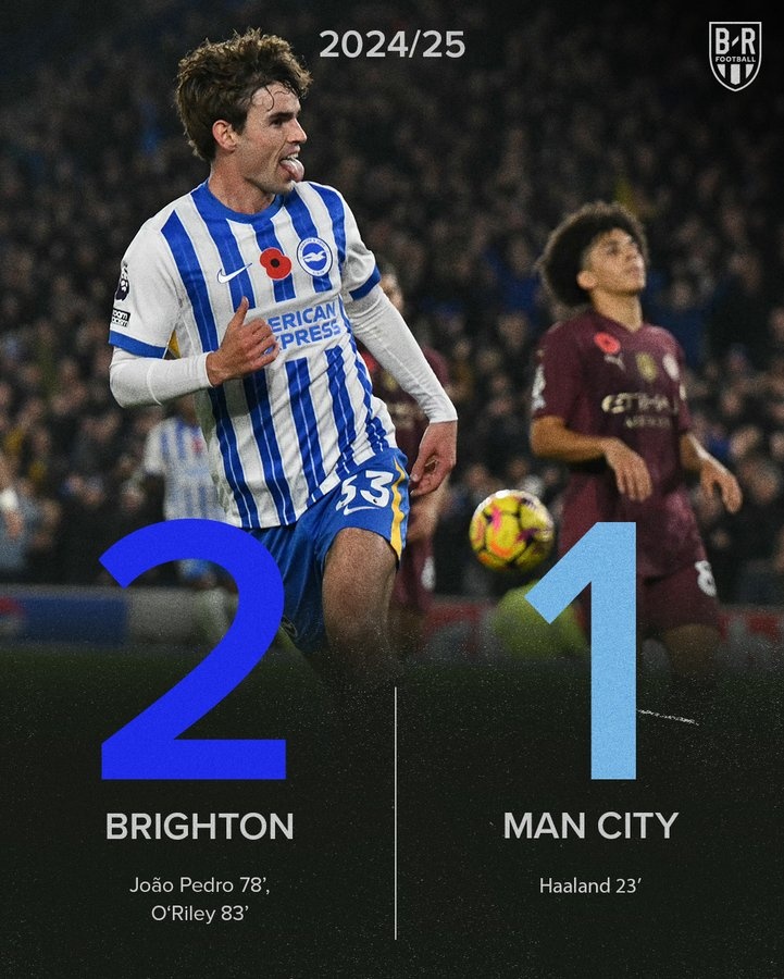 打的就是精锐！布莱顿连续3个赛季在主场战胜英超卫冕冠军