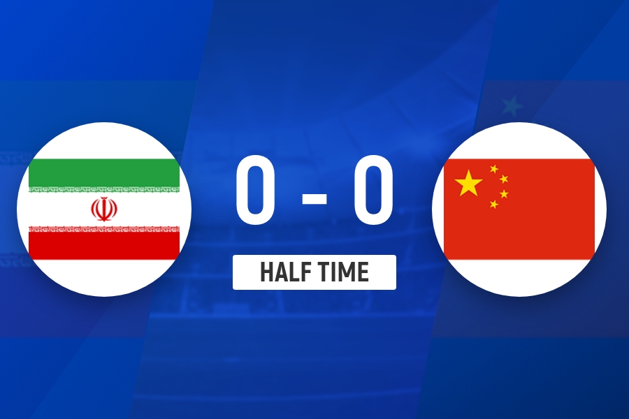 半场-U23国足0-0伊朗U23 U23国足控球率仅三成,3脚打门0射正 半场-U23国足0-0伊朗U23 U23国足控球率仅三成,3脚打门0射正